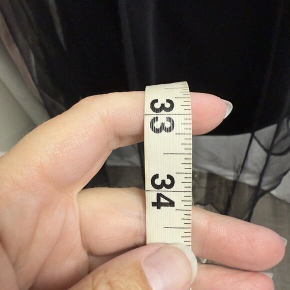 INTEMPO Button Front Mesh Shirt Long Sleeve Womens Plus 2X Black - Picture 4 of 11